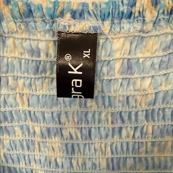 Allegra K Blue Floral Midi Dress - Picture 3 of 10